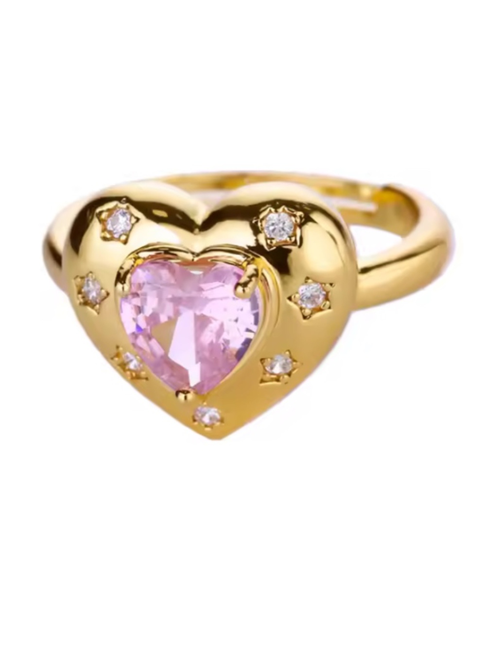 Pink Heart Sparkle Ring